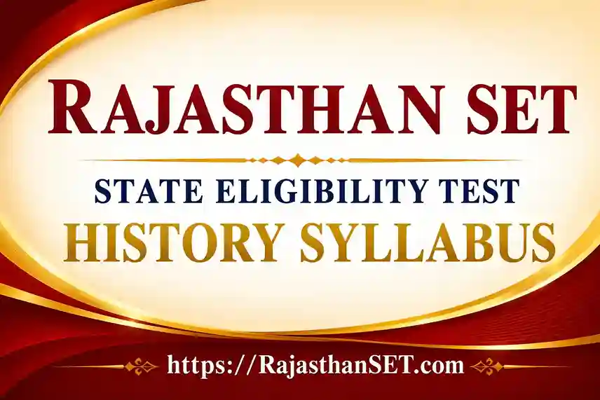 Rajasthan SET History Syllabus 2026 PDF Download