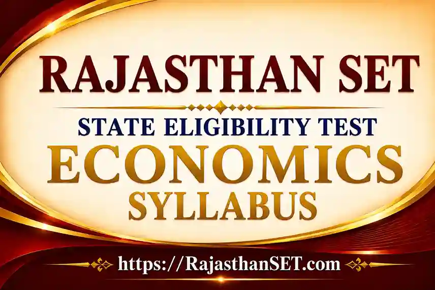 Rajasthan Set Economics Syllabus 2026 PDF Download