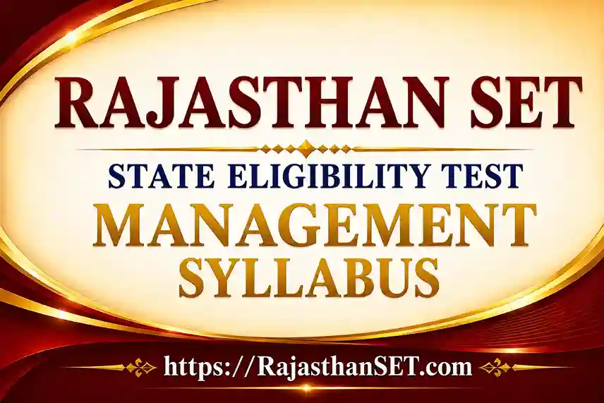 Rajasthan Set Management Syllabus 2026 PDF Download