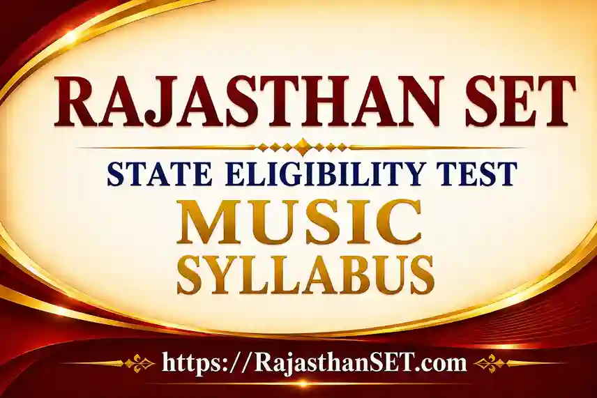 Rajasthan Set Music Syllabus 2026 PDF Download