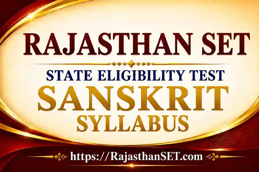 Rajasthan Set Sanskrit Syllabus 2026 PDF Download