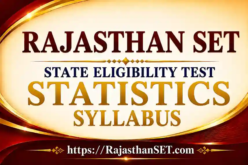 Rajasthan Set Statistics Syllabus 2026 PDF Download