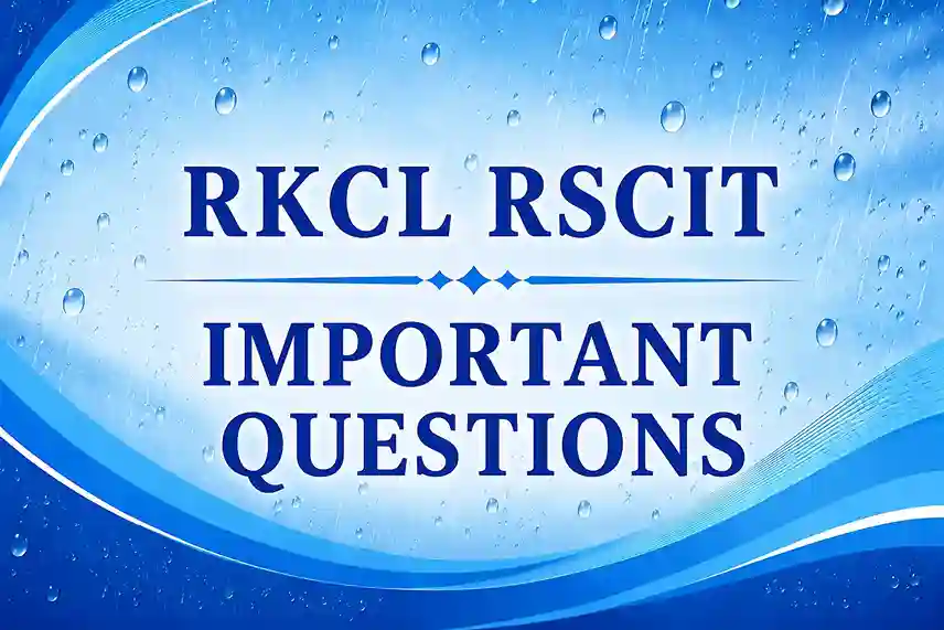 Top 200 RSCIT Important Questions 2026: PDF Download in Hindi
